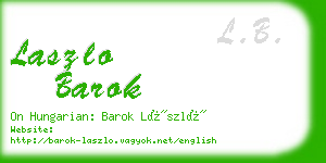 laszlo barok business card